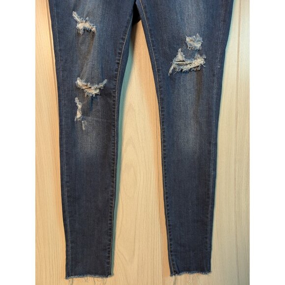 Judy Blue Jeans Womens 13/31 Skinny Fit Dark Wash Slim Casual Pants Button Fly - Picture 3 of 10